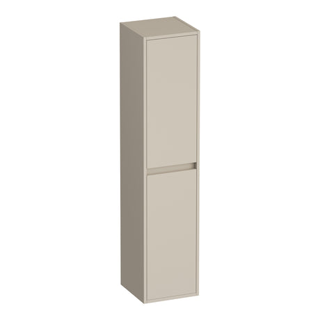BRAUER Adore hoge kast 160 met 2 deuren greeploos links- of rechtsdraaiend mat beige HK-AD160MB