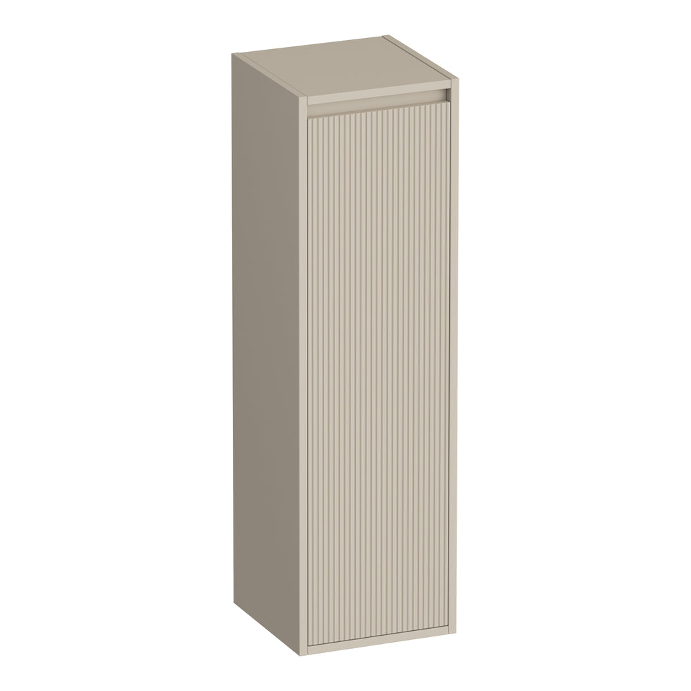 BRAUER Adore Wavy hoge kast 120 met 1 deur greeploos linksdraaiend mat beige HK-ADW120LMB