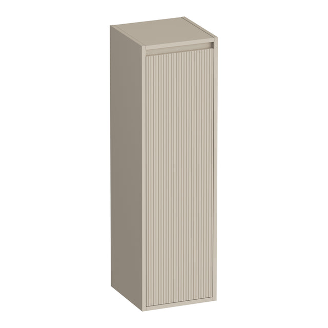 BRAUER Adore Wavy hoge kast 120 met 1 deur greeploos linksdraaiend mat beige HK-ADW120LMB