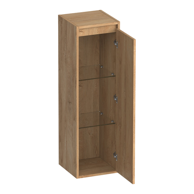 BRAUER Adore Wavy hoge kast 120 met 1 deur greeploos rechtsdraaiend Forest Tan HK-ADW120RFT
