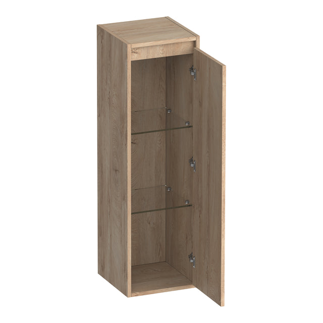 BRAUER Adore Wavy hoge kast 120 met 1 deur greeploos rechtsdraaiend Forest Wheat HK-ADW120RFW
