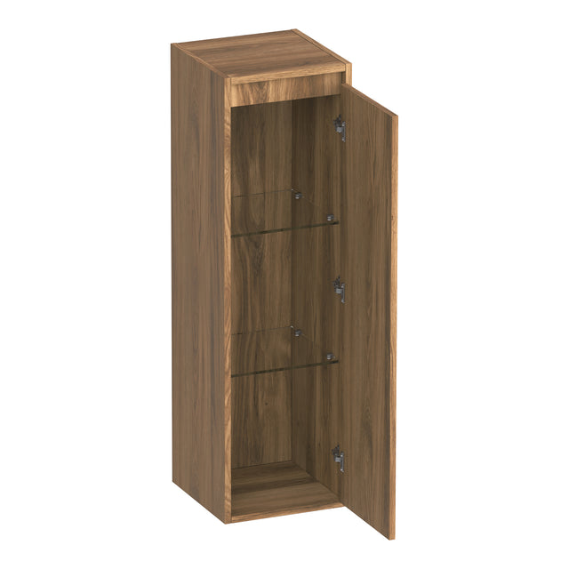 BRAUER Adore Wavy hoge kast 120 met 1 deur greeploos rechtsdraaiend Honey HK-ADW120RHO