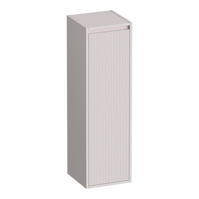 BRAUER Adore Wavy hoge kast 120 met 1 deur greeploos rechtsdraaiend mat zand HK-ADW120RMS