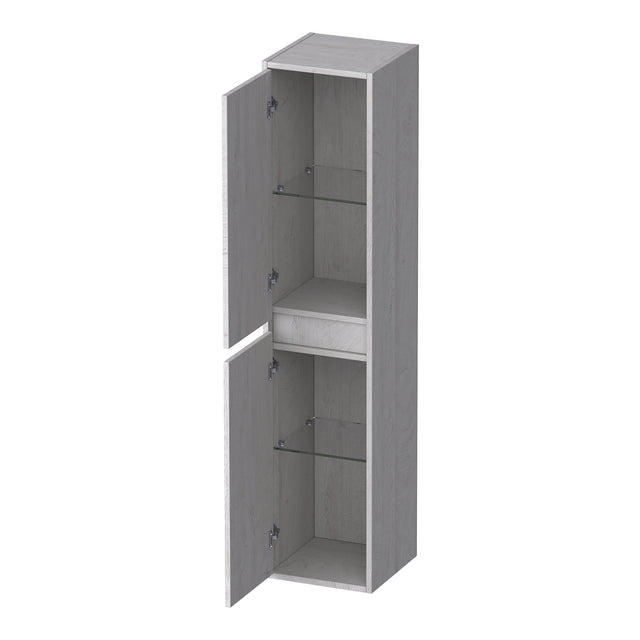 BRAUER Adore Wavy hoge kast 160 met 2 deuren greeploos links- of rechtsdraaiend Forest Seashell HK-ADW160FS