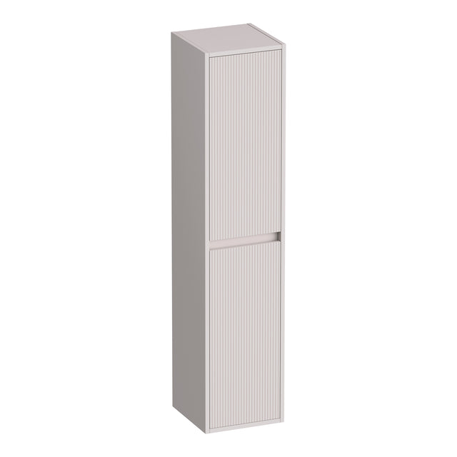 BRAUER Adore Wavy hoge kast 160 met 2 deuren greeploos links- of rechtsdraaiend mat zand HK-ADW160MS