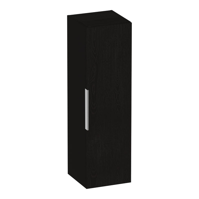 BRAUER Elevate hoge kast 120 excl. opleggreep met 1 deur links- of rechtsdraaiend Timber Black HK-EL120TB