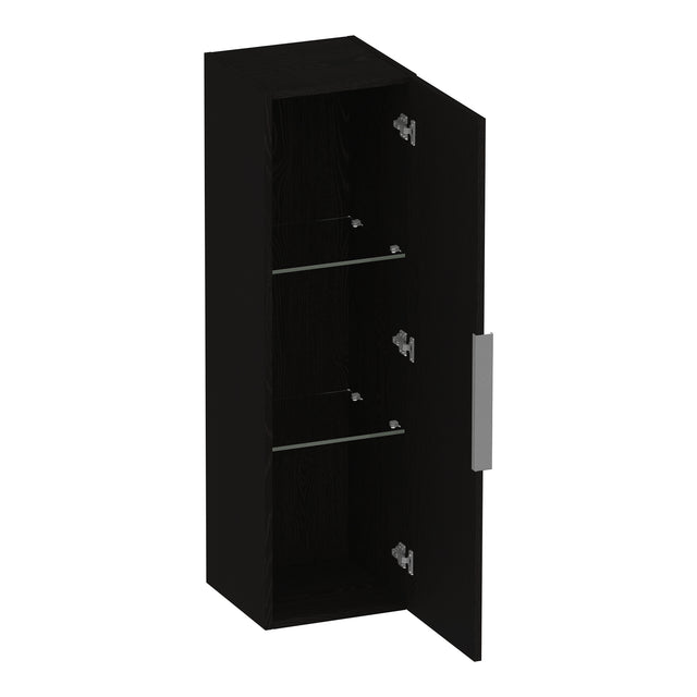 BRAUER Elevate hoge kast 120 excl. opleggreep met 1 deur links- of rechtsdraaiend Timber Black HK-EL120TB