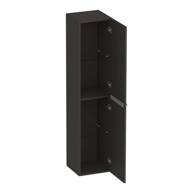 BRAUER Elevate hoge kast 160 excl. opleggrepen met 2 deuren links- of rechtsdraaiend Timber Anthracite HK-EL160TA