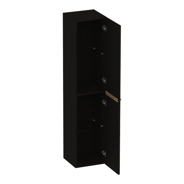 BRAUER Elevate hoge kast 160 excl. opleggrepen met 2 deuren links- of rechtsdraaiend Timber Black HK-EL160TB