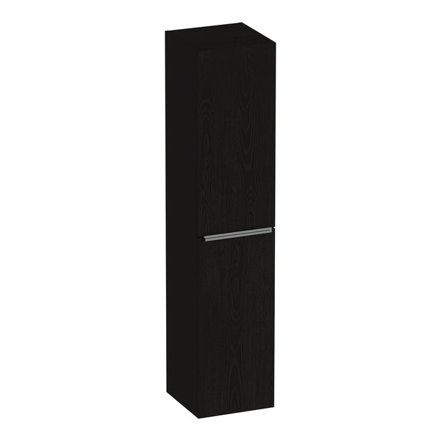 BRAUER Elevate hoge kast 160 excl. opleggrepen met 2 deuren links- of rechtsdraaiend Timber Black HK-EL160TB