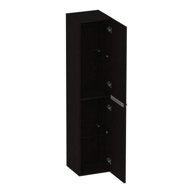 BRAUER Elevate hoge kast 160 excl. opleggrepen met 2 deuren links- of rechtsdraaiend Timber Black HK-EL160TB