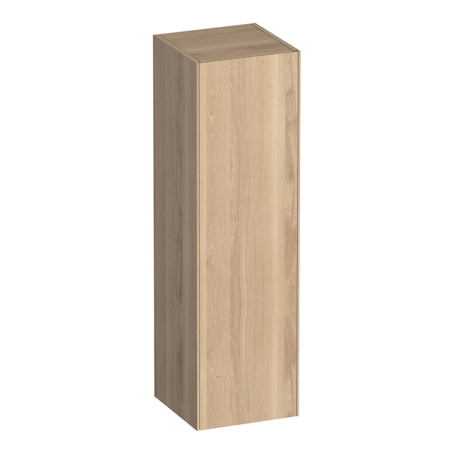 BRAUER Inspire hoge kast 120 met 1 deur greeploos linksdraaiend lamellen eiken naturel HK-IN120LLEN