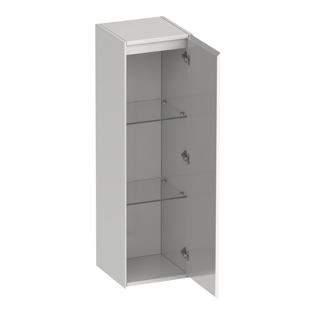 BRAUER Inspire hoge kast 120 met 1 deur greeploos rechtsdraaiend hoogglans wit HK-IN120RHW