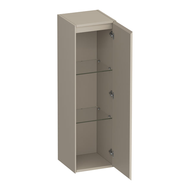 BRAUER Inspire hoge kast 120 met 1 deur greeploos rechtsdraaiend mat beige HK-IN120RMB