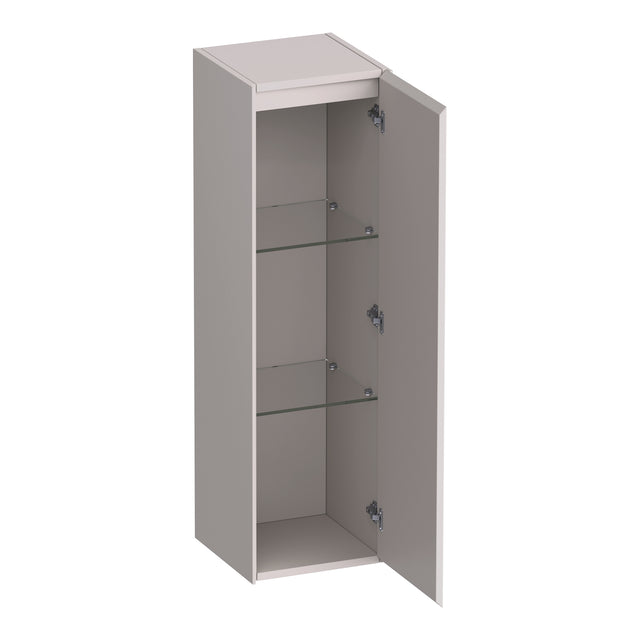 BRAUER Inspire hoge kast 120 met 1 deur greeploos rechtsdraaiend mat zand HK-IN120RMS