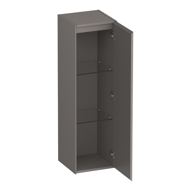 BRAUER Inspire hoge kast 120 met 1 deur greeploos rechtsdraaiend mat taupe HK-IN120RMT