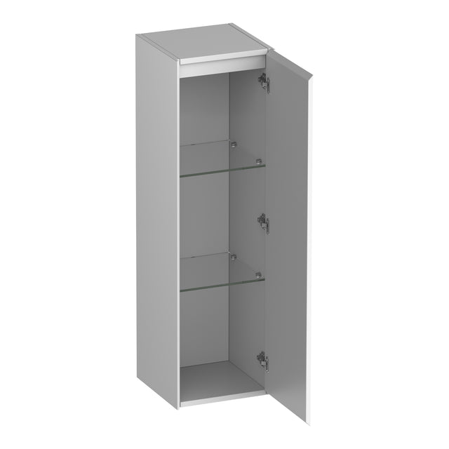 BRAUER Inspire hoge kast 120 met 1 deur greeploos rechtsdraaiend mat wit HK-IN120RMW