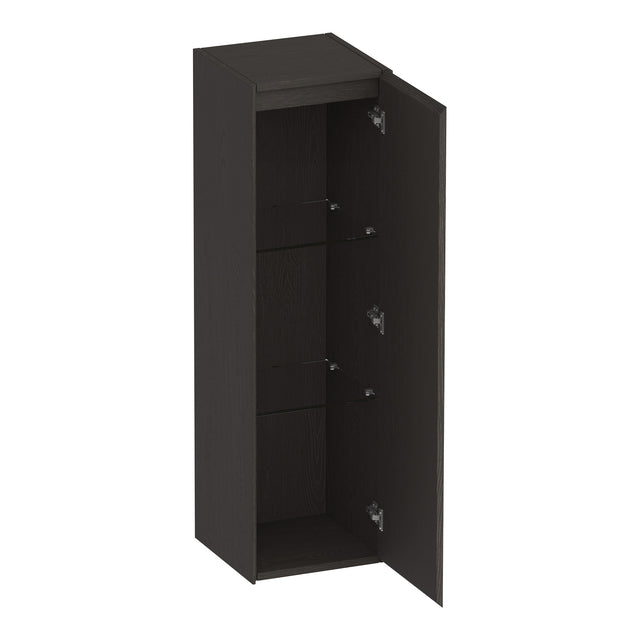 BRAUER Inspire hoge kast 120 met 1 deur greeploos rechtsdraaiend Timber Anthracite HK-IN120RTA