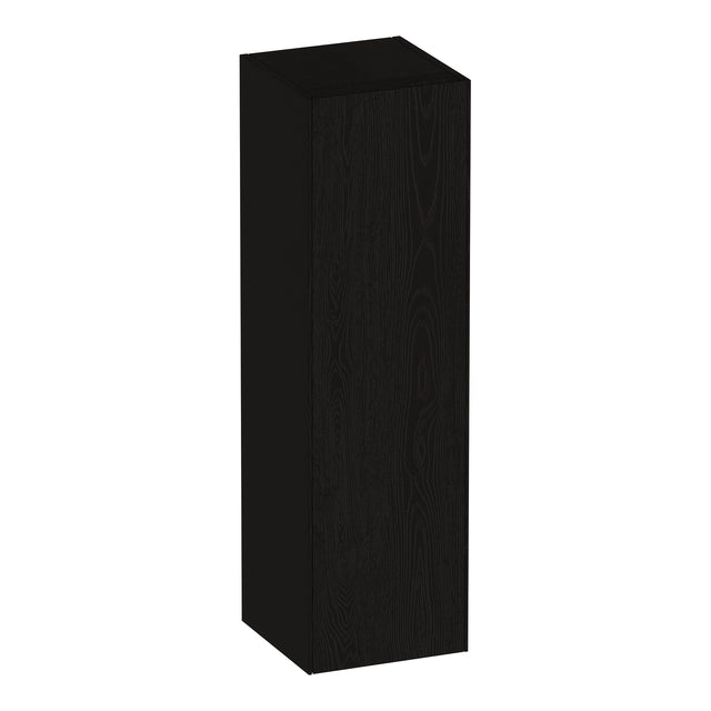 BRAUER Inspire hoge kast 120 met 1 deur greeploos rechtsdraaiend Timber Black HK-IN120RTB