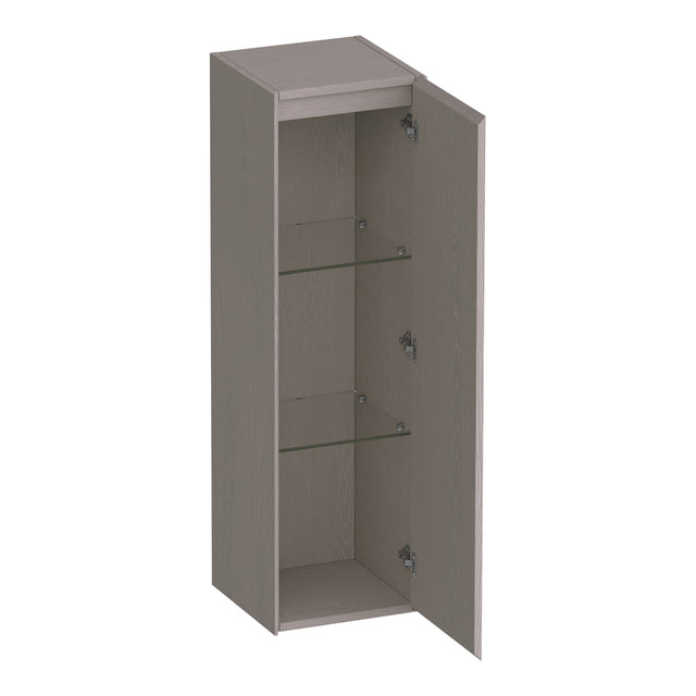 BRAUER Inspire hoge kast 120 met 1 deur greeploos rechtsdraaiend Timber Greige HK-IN120RTE