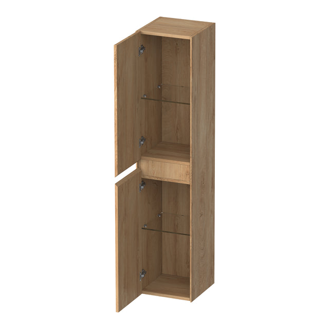 BRAUER Inspire hoge kast 160 met 2 deuren greeploos links- of rechtsdraaiend Forest Tan HK-IN160FT