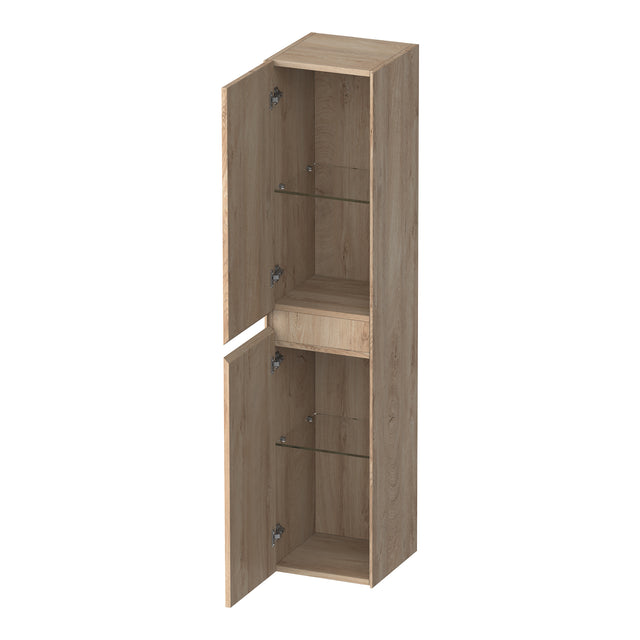 BRAUER Inspire hoge kast 160 met 2 deuren greeploos links- of rechtsdraaiend Forest Wheat HK-IN160FW