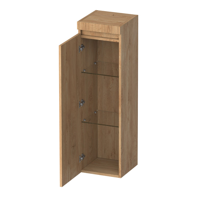 BRAUER Joy Wavy hoge kast 120 met 1 deur greeploos linksdraaiend Forest Tan HK-JYW120LFT