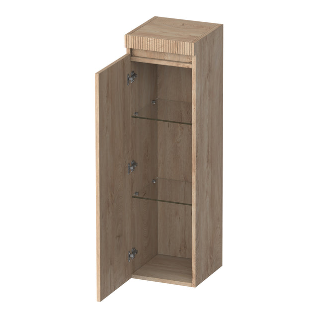 BRAUER Joy Wavy hoge kast 120 met 1 deur greeploos linksdraaiend Forest Wheat HK-JYW120LFW