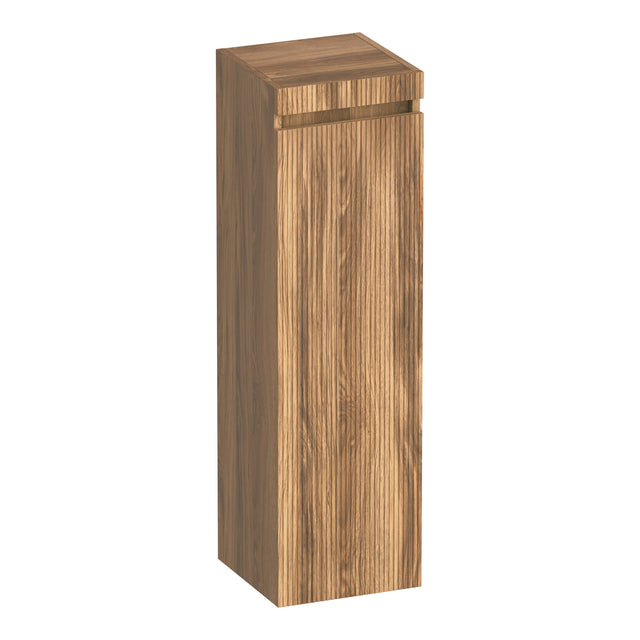 BRAUER Joy Wavy hoge kast 120 met 1 deur greeploos rechtsdraaiend Honey HK-JYW120RHO