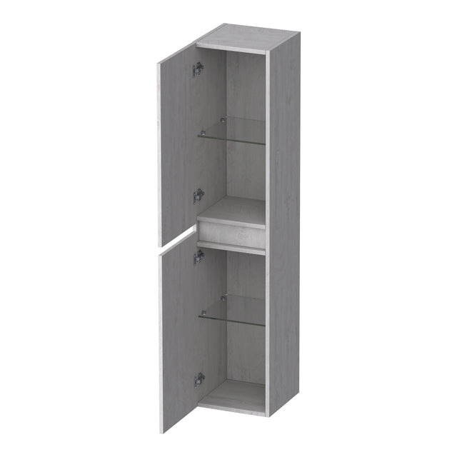 BRAUER Joy Wavy hoge kast 160 met 2 deuren greeploos links- of rechtsdraaiend Forest Seashell HK-JYW160FS