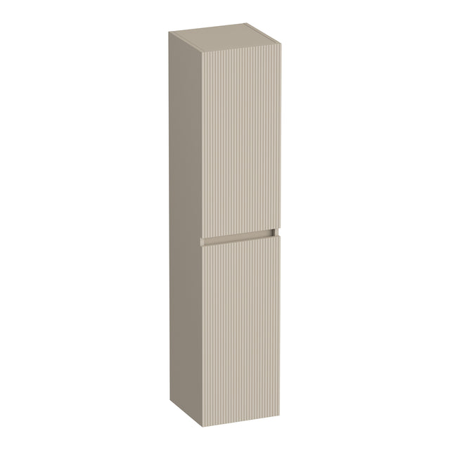 BRAUER Joy Wavy hoge kast 160 met 2 deuren greeploos links- of rechtsdraaiend mat beige HK-JYW160MB