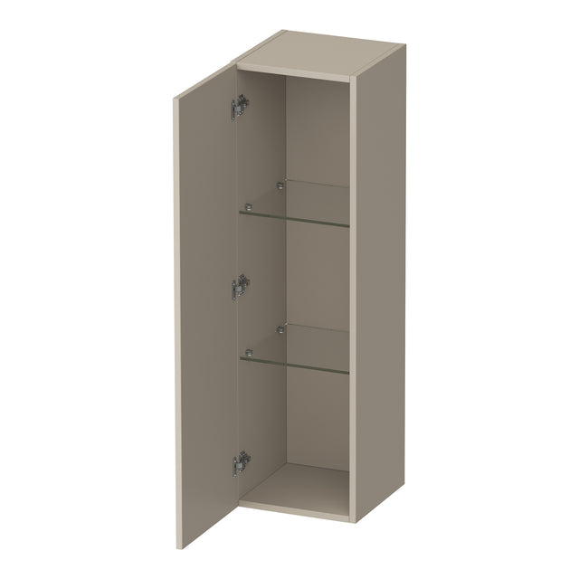 BRAUER Trust hoge kast 120 excl. opbouwgreep met 1 deur links- of rechtsdraaiend mat beige HK-TR120MB