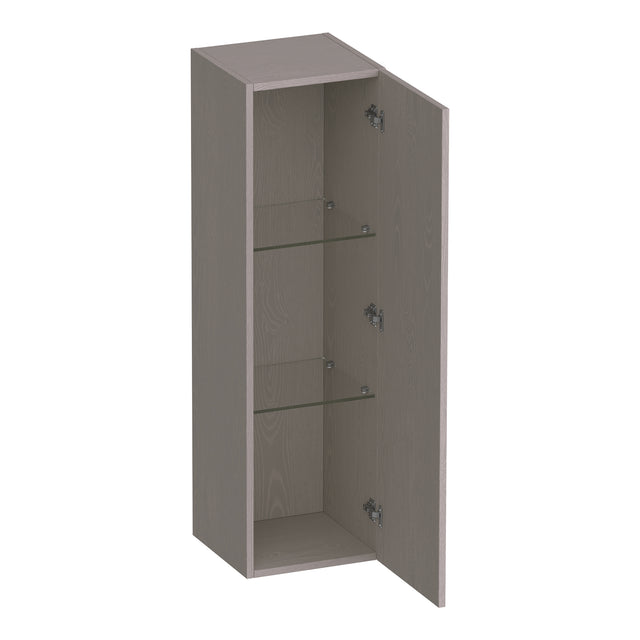 BRAUER Trust hoge kast 120 excl. opbouwgreep met 1 deur links- of rechtsdraaiend Timber Greige HK-TR120TE