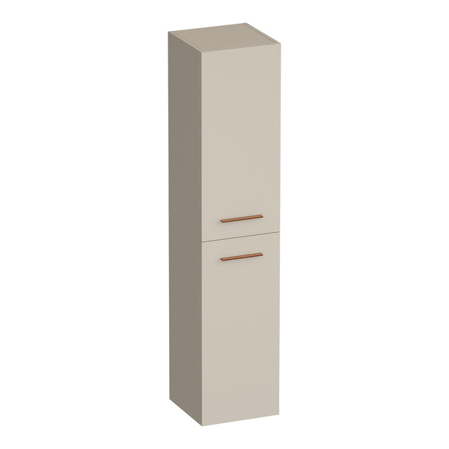 BRAUER Trust hoge kast 160 excl. opbouwgrepen met 2 deuren links- of rechtsdraaiend mat beige HK-TR160MB