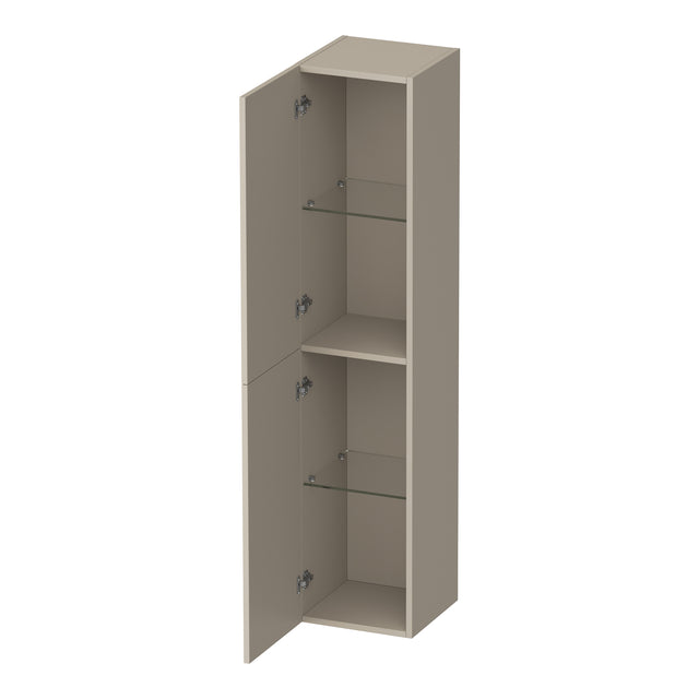 BRAUER Trust hoge kast 160 excl. opbouwgrepen met 2 deuren links- of rechtsdraaiend mat beige HK-TR160MB