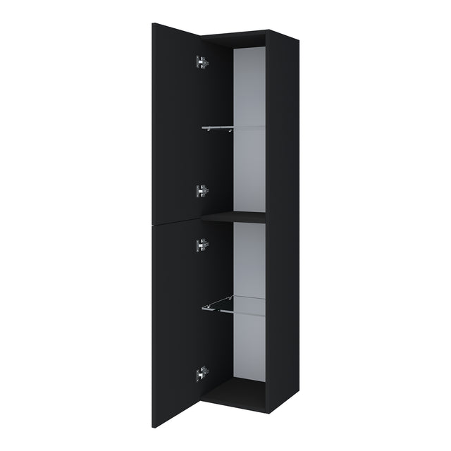 BRAUER Trust hoge kast 160 excl. opbouwgrepen met 2 deuren links- of rechtsdraaiend mat zwart HK-TR160MZ