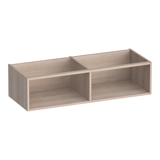 BRAUER Flourish bijkast 120 met 2 opbergvakken lamellen eiken wit MD-FL120LEW