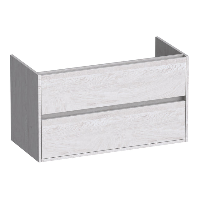 BRAUER Adore onderkast 100 met 2 softclose lades greeploos en 1 sifon uitsparing Forest Seashell OK-AR100FS