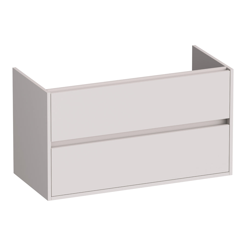 BRAUER Adore onderkast 100 met 2 softclose lades greeploos en 1 sifon uitsparing mat zand OK-AR100MS