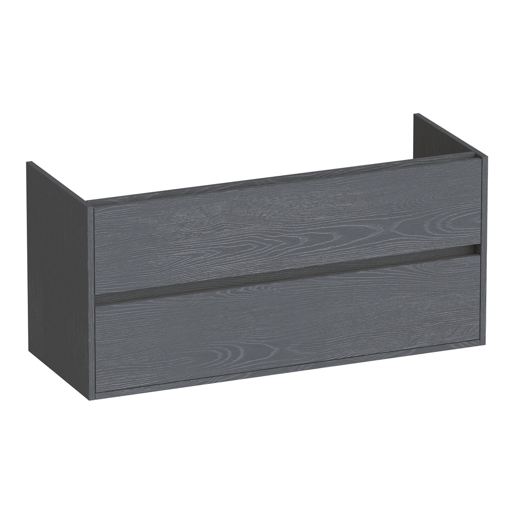BRAUER Adore onderkast 120 met 2 softclose lades greeploos en 1 sifon uitsparing Timber Grey OK-AR120-1TG