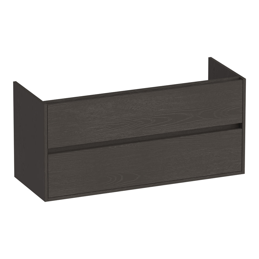 BRAUER Adore onderkast 120 met 2 softclose lades greeploos en 2 sifon uitsparingen Timber Anthracite OK-AR120-2TA