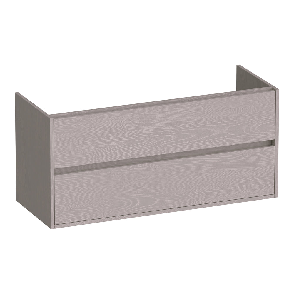 BRAUER Adore onderkast 120 met 2 softclose lades greeploos en 2 sifon uitsparingen Timber Greige OK-AR120-2TE