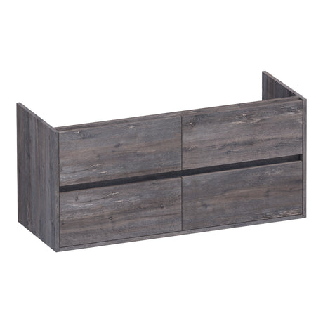 BRAUER Adore onderkast 120 met 4 softclose lades greeploos en 2 sifon uitsparingen Driftwood OK-AR120-4DR