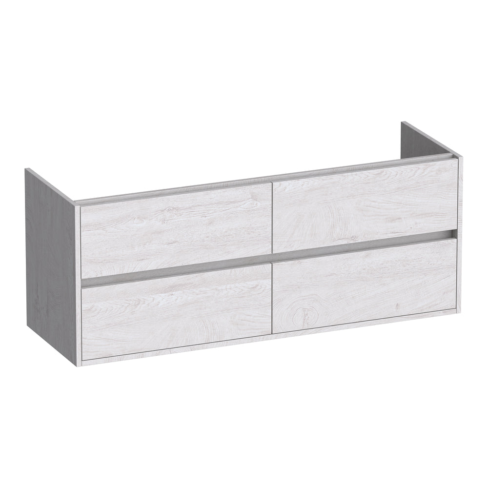 BRAUER Adore onderkast 140 met 4 softclose lades greeploos en 2 sifon uitsparingen Forest Seashell OK-AR140FS