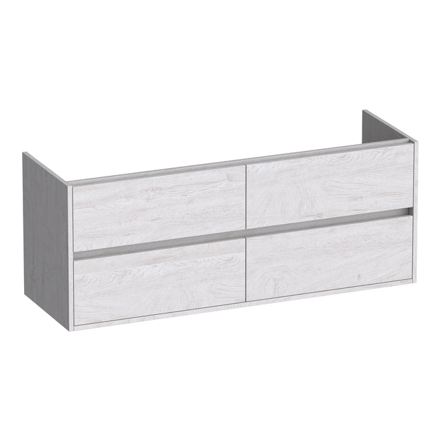 BRAUER Adore onderkast 140 met 4 softclose lades greeploos en 2 sifon uitsparingen Forest Seashell OK-AR140FS