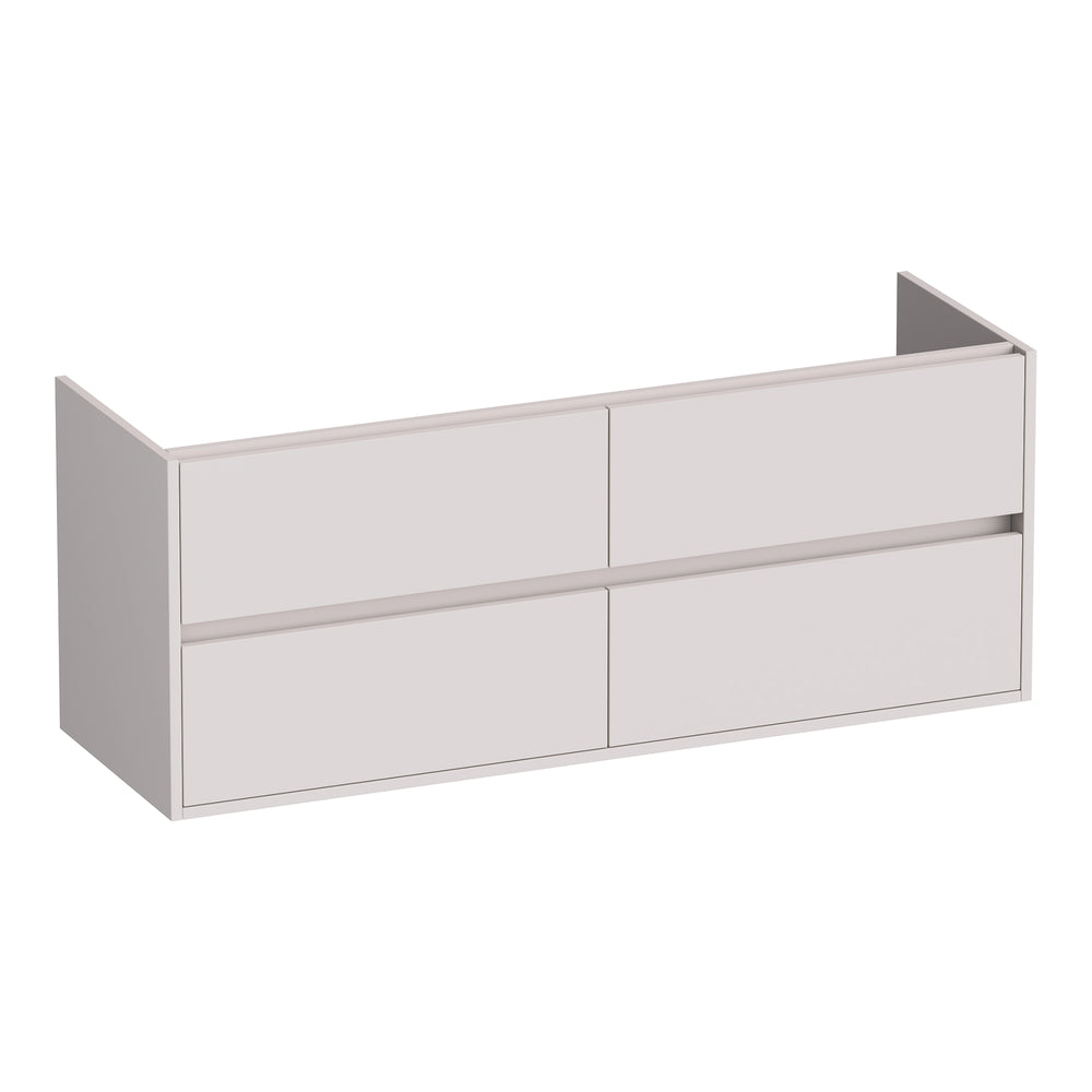 BRAUER Adore onderkast 140 met 4 softclose lades greeploos en 2 sifon uitsparingen mat zand OK-AR140MS