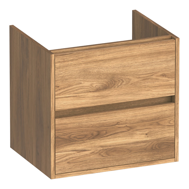 BRAUER Adore onderkast 60 met 2 softclose lades greeploos en 1 sifon uitsparing Honey OK-AR60HO