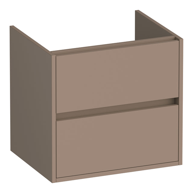 BRAUER Adore onderkast 60 met 2 softclose lades greeploos en 1 sifon uitsparing mat mokka OK-AR60MM