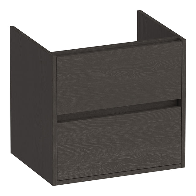 BRAUER Adore onderkast 60 met 2 softclose lades greeploos en 1 sifon uitsparing Timber Anthracite OK-AR60TA