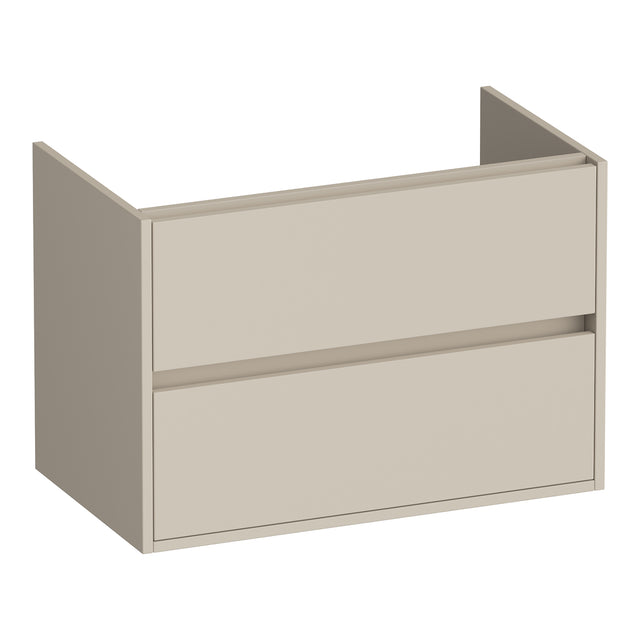 BRAUER Adore onderkast 80 met 2 softclose lades greeploos en 1 sifon uitsparing mat beige OK-AR80MB